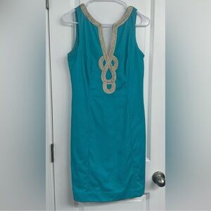 Lilly Pulitzer Blue & Gold Dress
